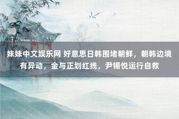 妹妹中文娱乐网 好意思日韩围堵朝鲜，朝韩边境有异动，金与正划红线，尹锡悦运行自救