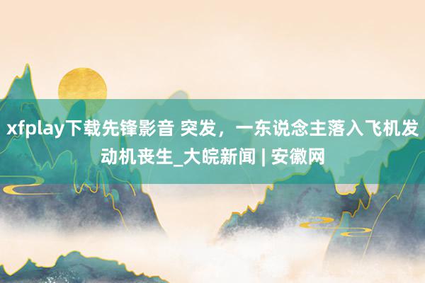 xfplay下载先锋影音 突发，一东说念主落入飞机发动机丧生_大皖新闻 | 安徽网