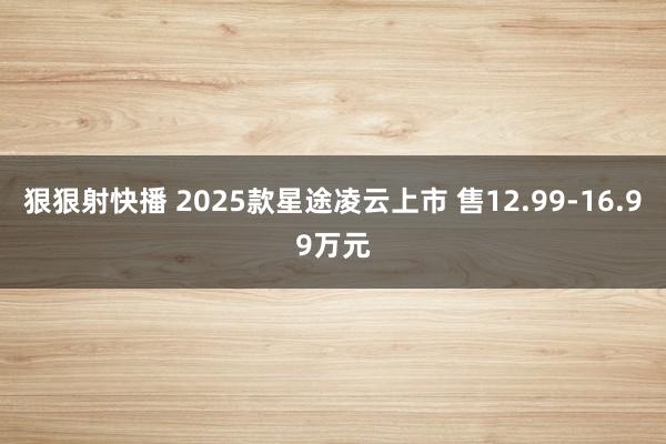 狠狠射快播 2025款星途凌云上市 售12.99-16.99万元