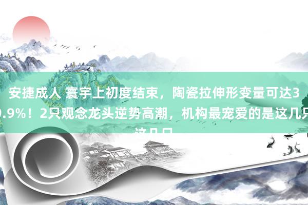 安捷成人 寰宇上初度结束，陶瓷拉伸形变量可达39.9%！2只观念龙头逆势高潮，机构最宠爱的是这几只