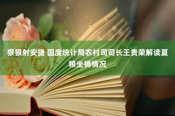 狠狠射安捷 国度统计局农村司司长王贵荣解读夏粮坐褥情况