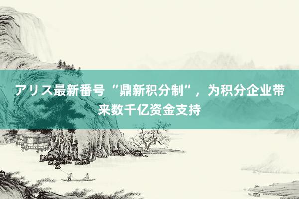 アリス最新番号 “鼎新积分制”，为积分企业带来数千亿资金支持