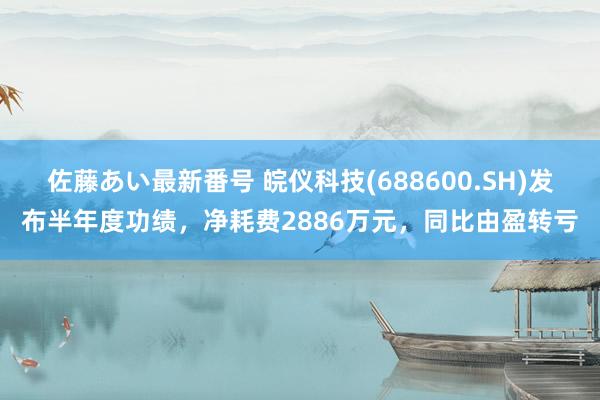 佐藤あい最新番号 皖仪科技(688600.SH)发布半年度功绩，净耗费2886万元，同比由盈转亏